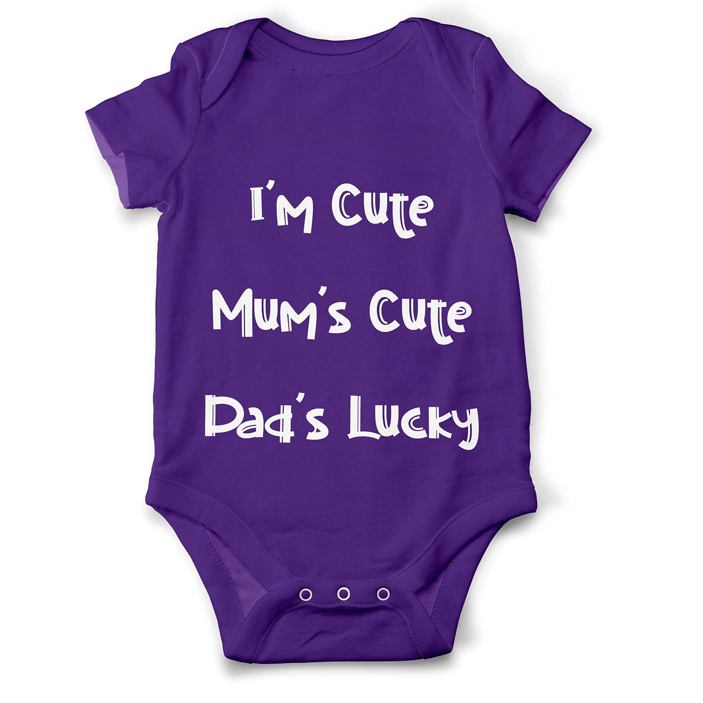 Funny Novelty Baby Grow | I’m Cute | Boys or Girls | Bodysuit Babygrow - Baby Gift, Baby Gifts or Unisex Baby Clothes | UK Manufactured