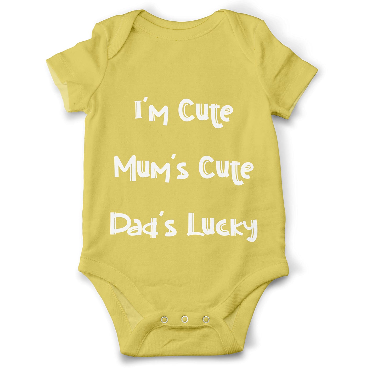 Funny Novelty Baby Grow | I’m Cute | Boys or Girls | Bodysuit Babygrow - Baby Gift, Baby Gifts or Unisex Baby Clothes | UK Manufactured