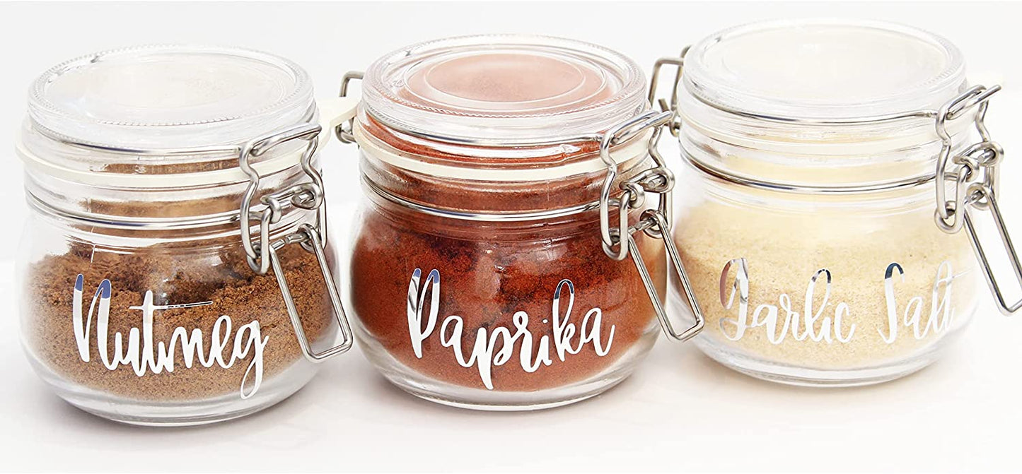 Custom Personalised Home Organisation Name Labels Stickers | PANTRY JARS | STORAGE BINS | BOTTLES | CONTAINERS | BOXES | Many Sizes | 24 Colours