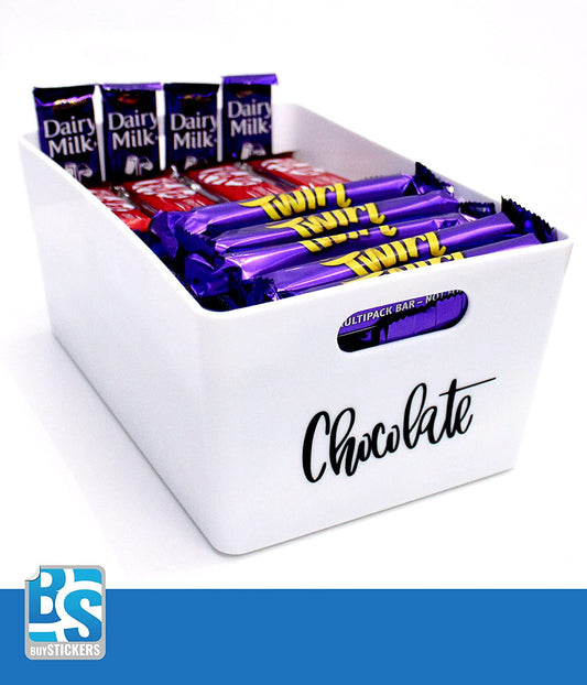 Custom Storage Box Caddy Organisation Labels Stickers | CLEANING CADDY | STORAGE BINS | TOY BOXES | CONTAINERS | BOXES | 4 Fonts | 24 Colours