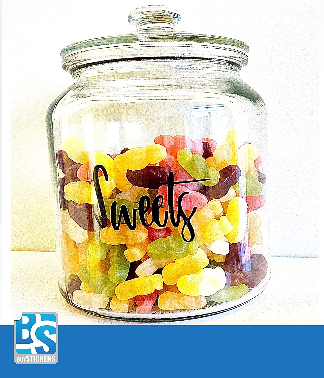 Custom Personalised Home Organisation Name Labels Stickers | PANTRY JARS | STORAGE BINS | BOTTLES | CONTAINERS | BOXES | Many Sizes | 24 Colours