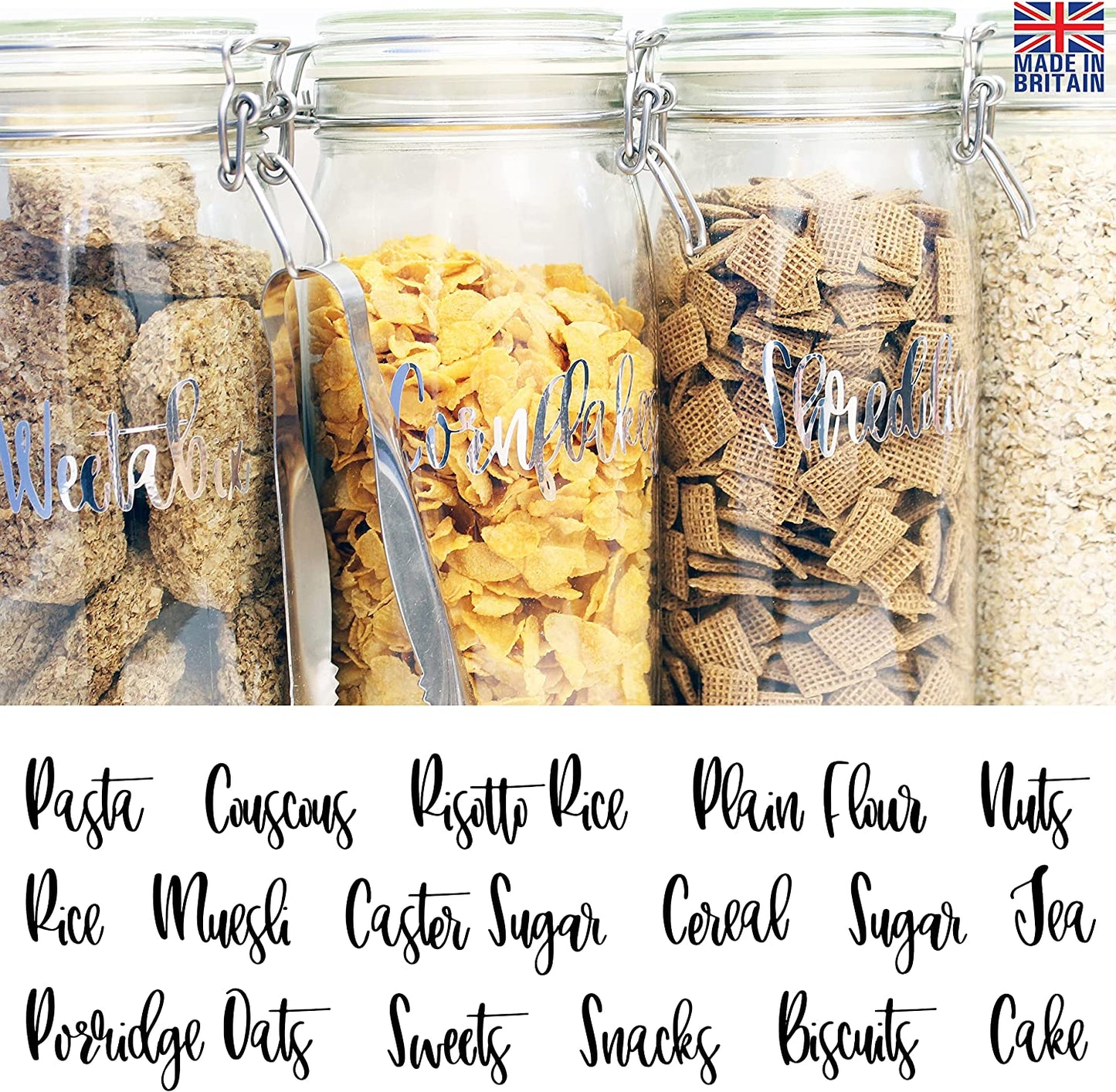 Custom Personalised Home Organisation Name Labels Stickers | PANTRY JARS | STORAGE BINS | BOTTLES | CONTAINERS | BOXES | Many Sizes | 24 Colours