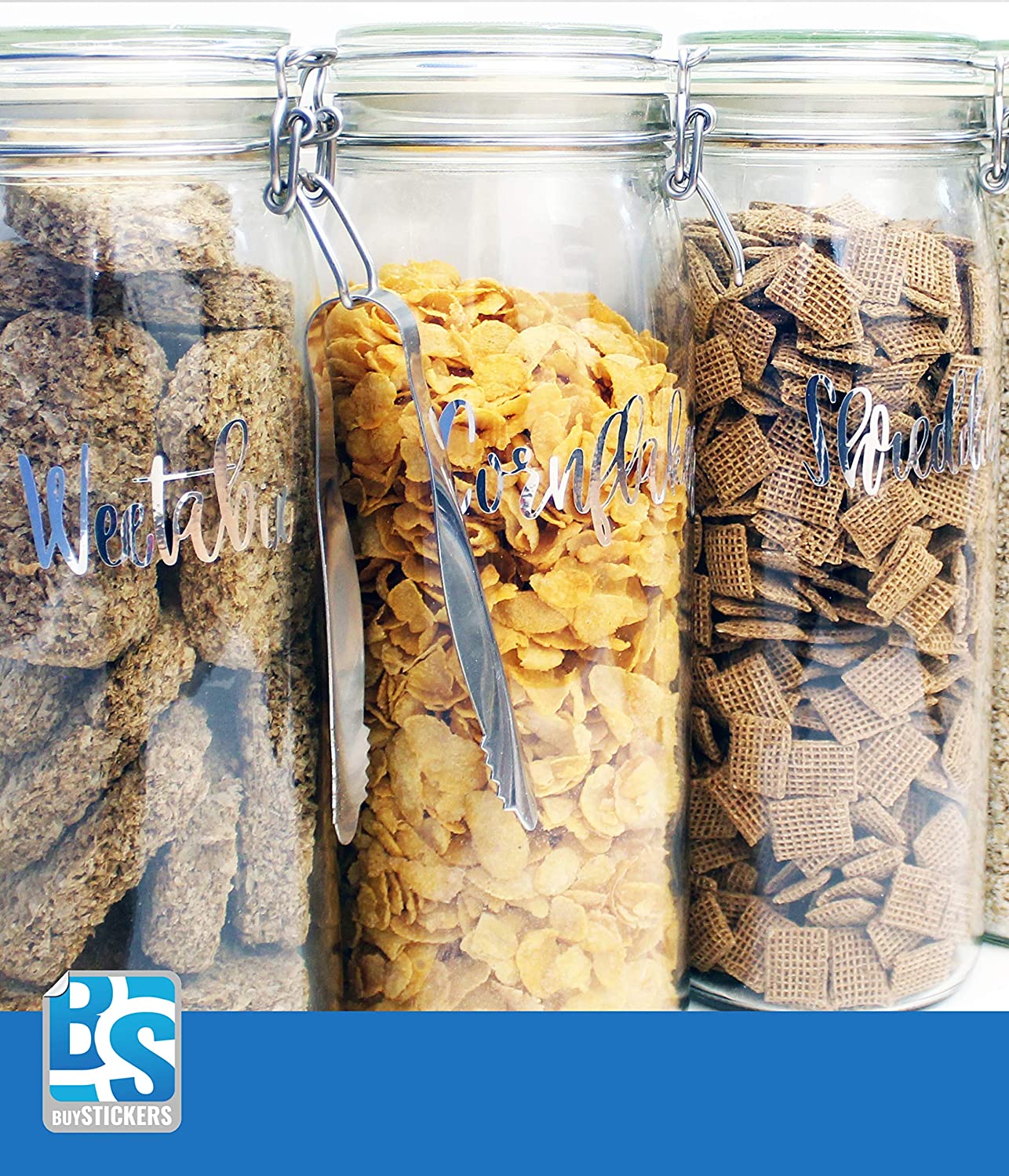 Custom Personalised Home Organisation Name Labels Stickers | PANTRY JARS | STORAGE BINS | BOTTLES | CONTAINERS | BOXES | Many Sizes | 24 Colours