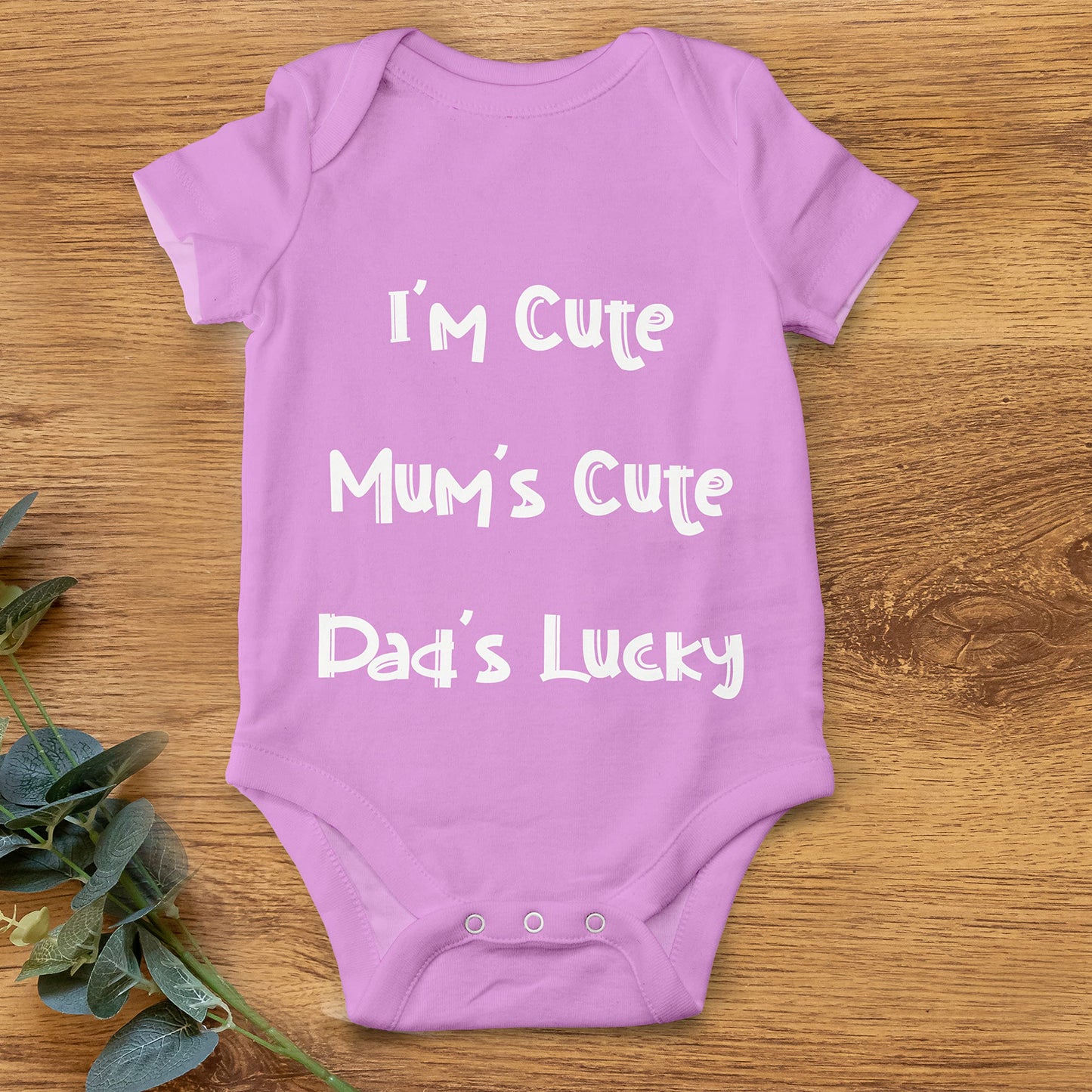 Funny Novelty Baby Grow | I’m Cute | Boys or Girls | Bodysuit Babygrow - Baby Gift, Baby Gifts or Unisex Baby Clothes | UK Manufactured