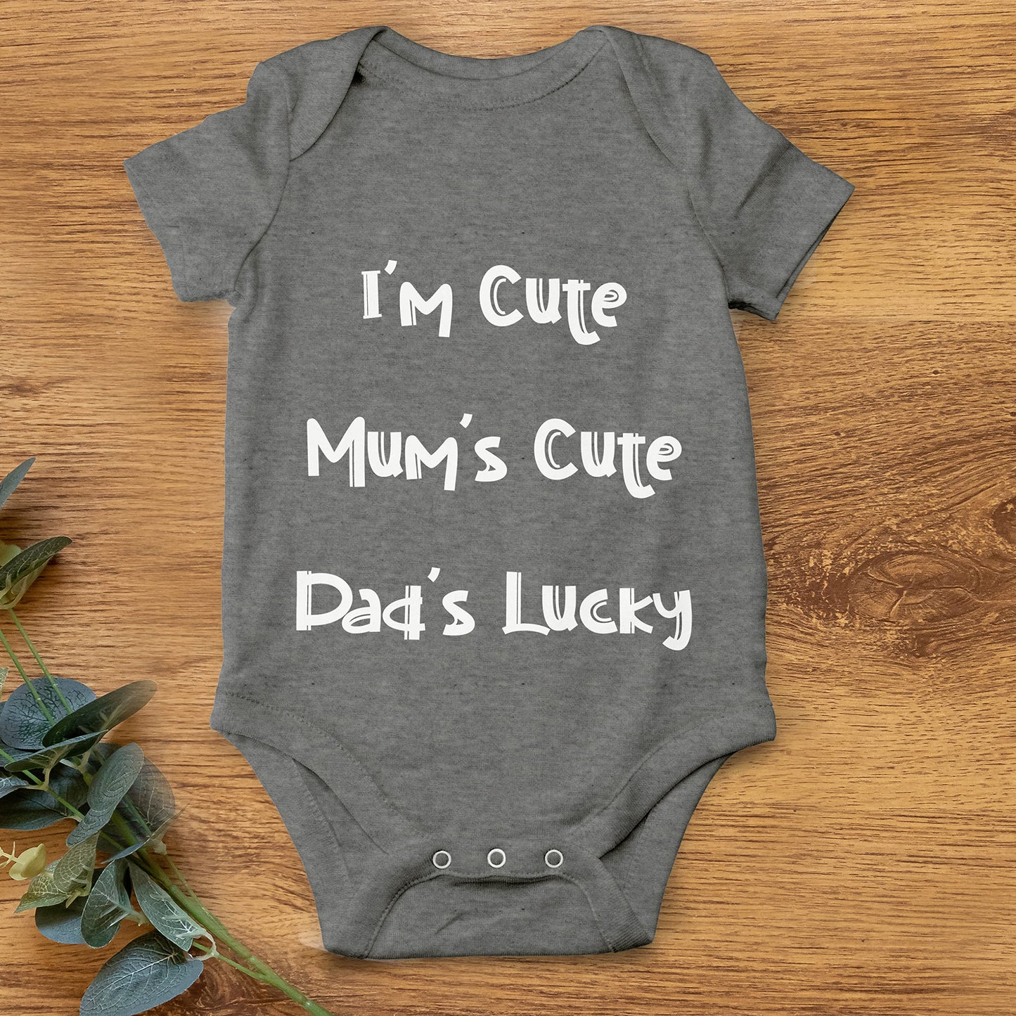 Funny Novelty Baby Grow | I’m Cute | Boys or Girls | Bodysuit Babygrow - Baby Gift, Baby Gifts or Unisex Baby Clothes | UK Manufactured