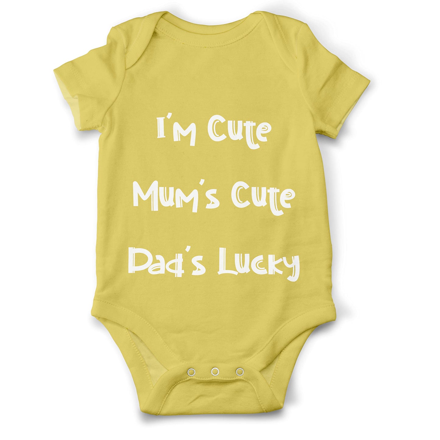 Funny Novelty Baby Grow | I’m Cute | Boys or Girls | Bodysuit Babygrow - Baby Gift, Baby Gifts or Unisex Baby Clothes | UK Manufactured