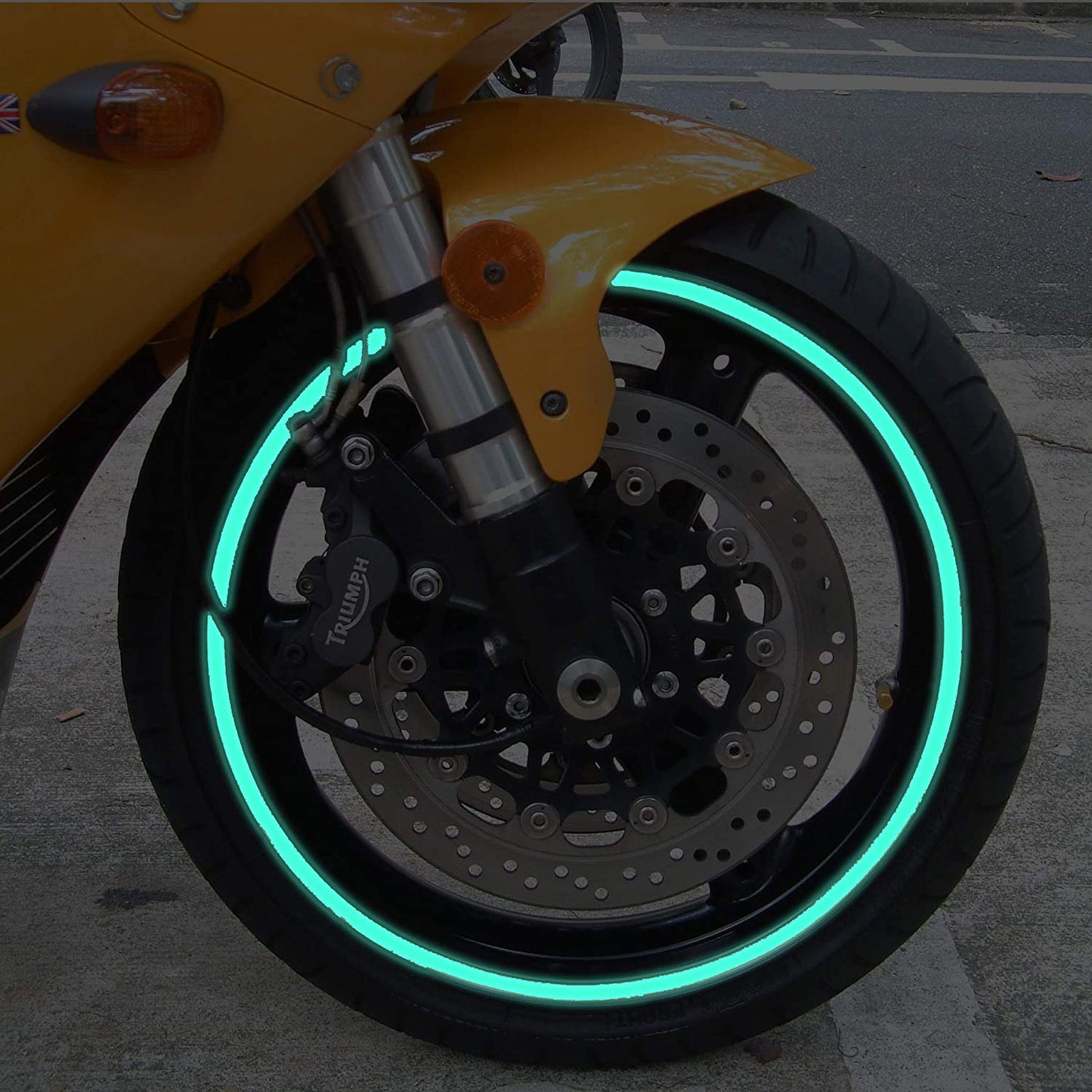 BS® Motorbike Wheel Rim Tape Reflective Blue (All Vehicles) | 6 Reflective Colours | 15-19 Inch Wheel Size | DECALS | RIM STRIPE