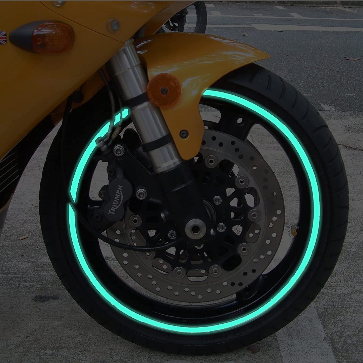 BS® Motorbike Wheel Rim Tape Reflective Blue (All Vehicles) | 6 Reflective Colours | 15-19 Inch Wheel Size | DECALS | RIM STRIPE