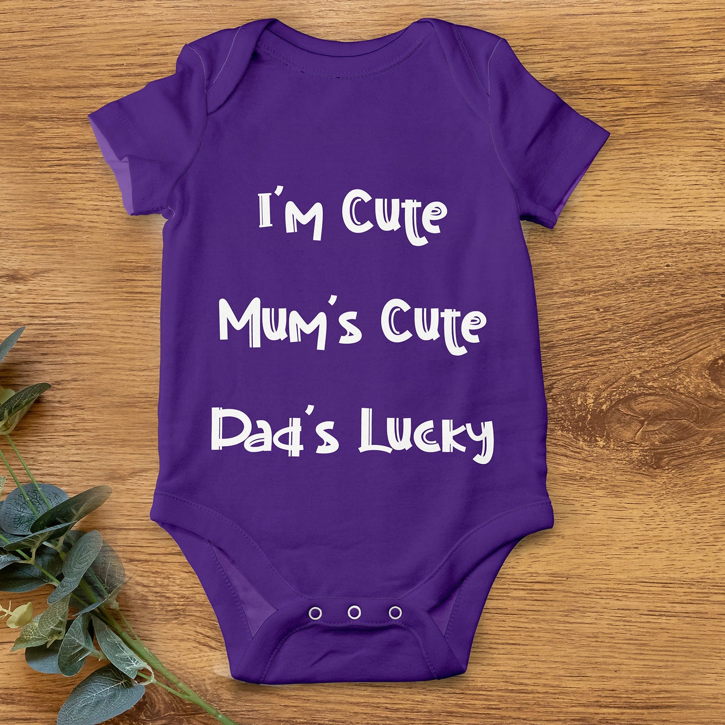 Funny Novelty Baby Grow | I’m Cute | Boys or Girls | Bodysuit Babygrow - Baby Gift, Baby Gifts or Unisex Baby Clothes | UK Manufactured