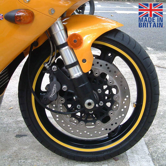 BS ® Professional Motorbike Wheel Rim Tape (All Vehicles) | 29 Colours Including Fluorescent | 15-19 Inch Wheel Size | DECALS | RIM STRIPE