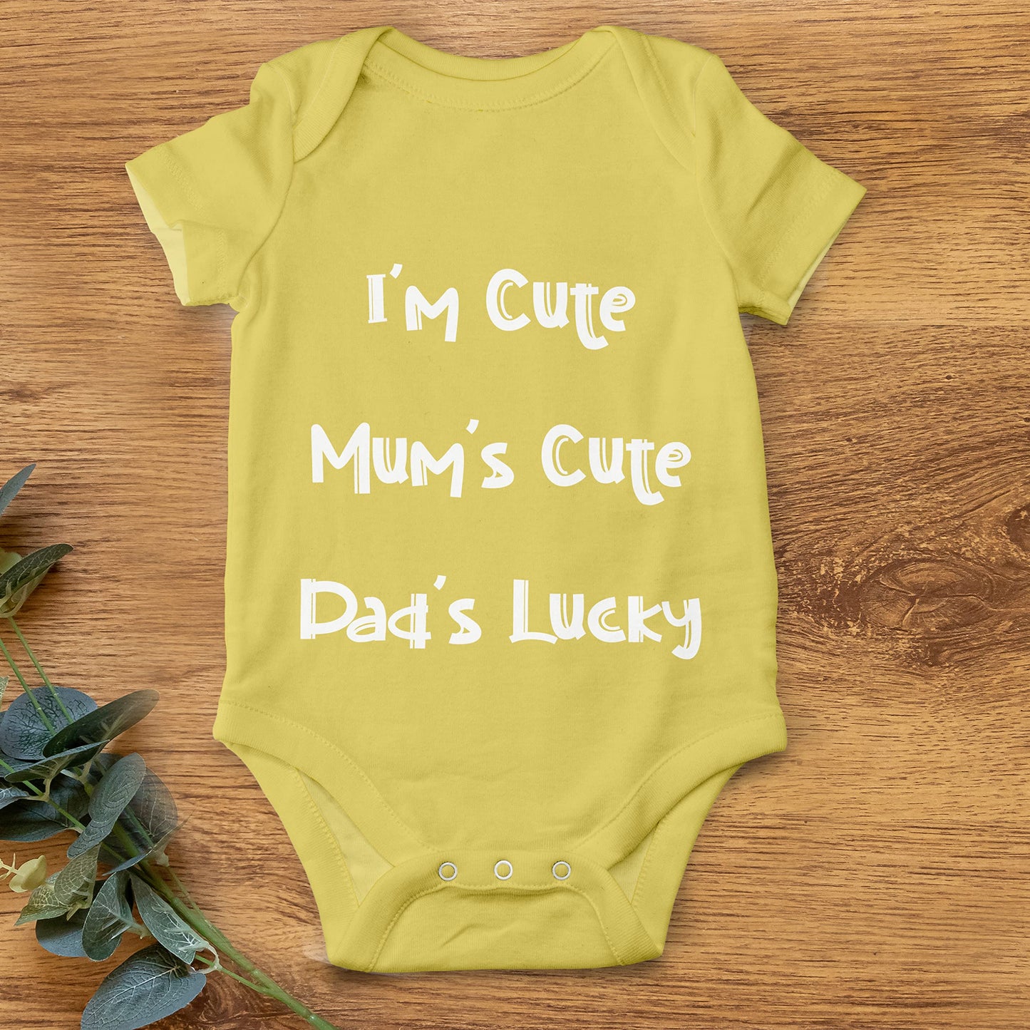 Funny Novelty Baby Grow | I’m Cute | Boys or Girls | Bodysuit Babygrow - Baby Gift, Baby Gifts or Unisex Baby Clothes | UK Manufactured