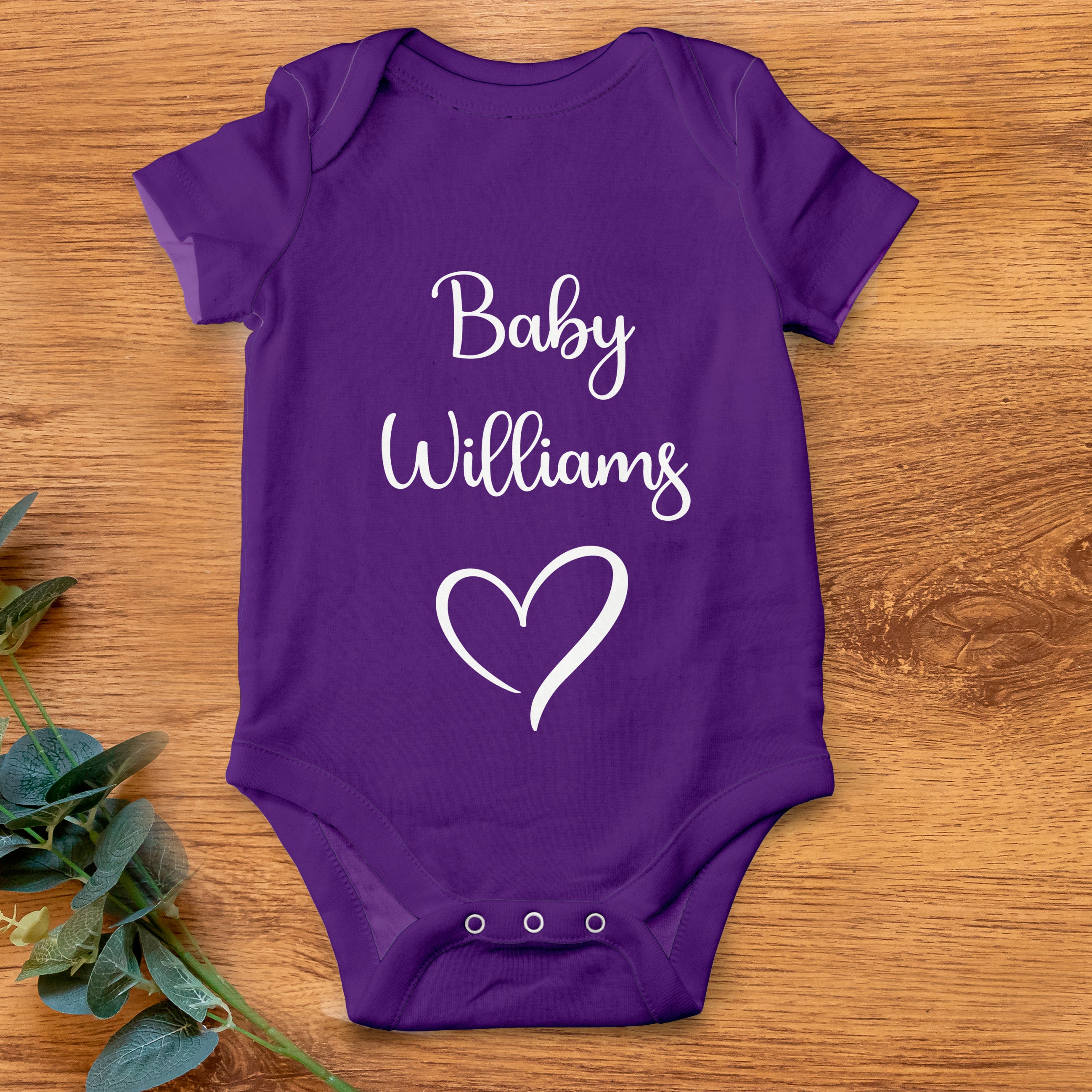 Purple 2024 baby onesie